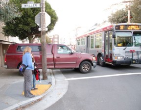 Just another illegally parked truck. Photo: Aaron Bialick