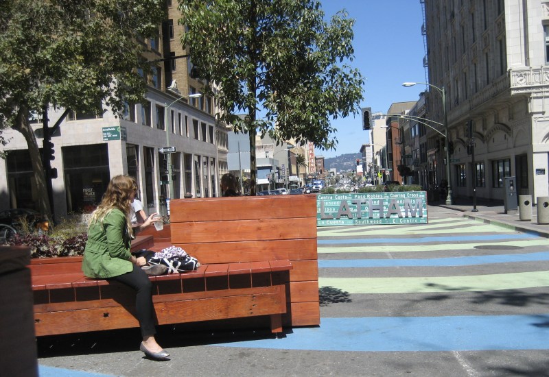 Latham Square's moveable street furniture