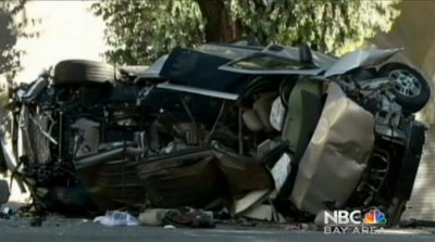 Speed cameras could reduce speed-related crashes like the one at Pine and Gough Streets that killed a teen and put his mother in a coma in 2013. Image: NBC