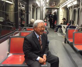 Mayor Lee on a Muni ride. Photo: Mayor's Office/Twitter