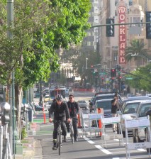 Oakland will now be able to complete its protected bikeways along Telegraph Avenue. Photo: Melanie Curry/Streetsblog