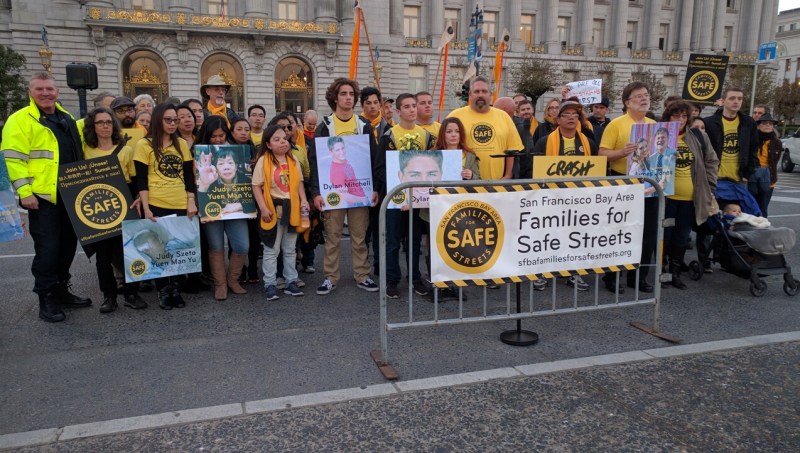 The walk ended in front of City Hall in San Francisco. Photo: Streetsblog