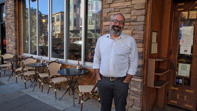 Radulovich after his Streetsblog exit-interview outside a cafe near his home in the Mission. Photo: Streetsblog