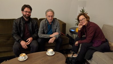 Reed Martin, Peter Straus, and Thea Selby of the Transit Riders. Photo: Streetsblog