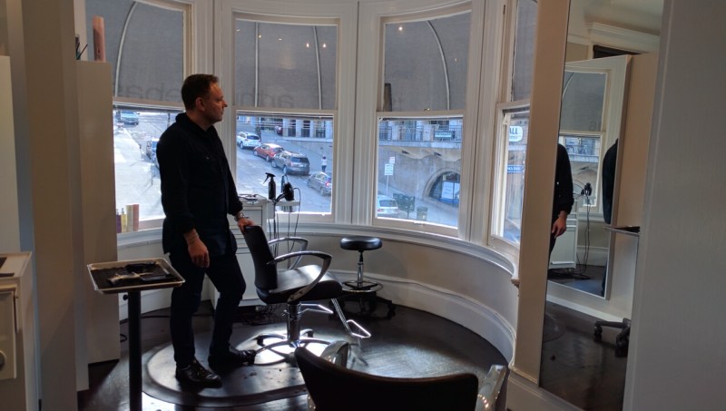 Arthur Sebastian saw the grizly aftermath from his hair salon, which overlooks the intersection. Photo: Streetsblog