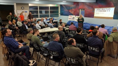 The open house and presentation on Harvey Milk Plaza. Photo: Streetsblog