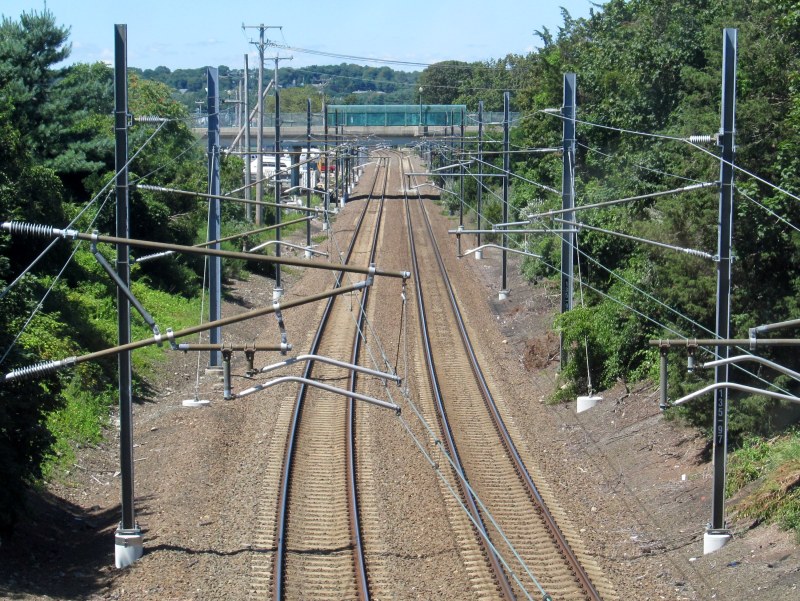 Overhead electrification in Connecticut. Why are so many politicians opposed to this? Photo: Wikimedia Commons