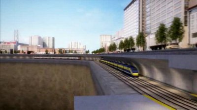 A rendering of the downtown extension of Caltrain. Image: Transbay Authority