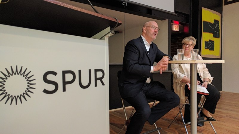 Jay Walder and Darlene Gee at SPUR Oakland. Photo: Streetsblog