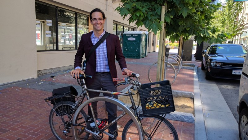 Russo with his trusty steed. Photo: Streetsblog/Rudick