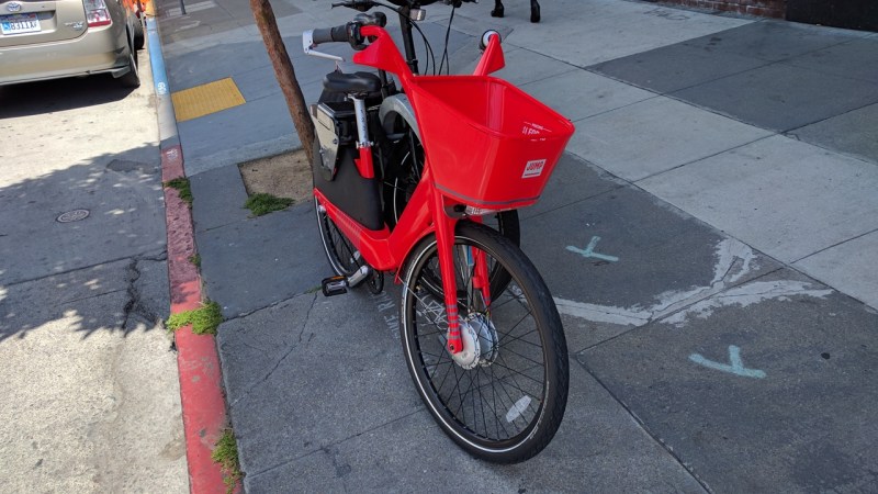 A "Jump" Electric Dockless Share Bike. Photo: Streetsblog/Rudick