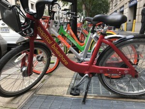 n addition to publicly-operated Capital Bikeshare, there are now four bike-share start-ups operating in DC now (not pictured: Jump). Photo: Greater Greater Washington
