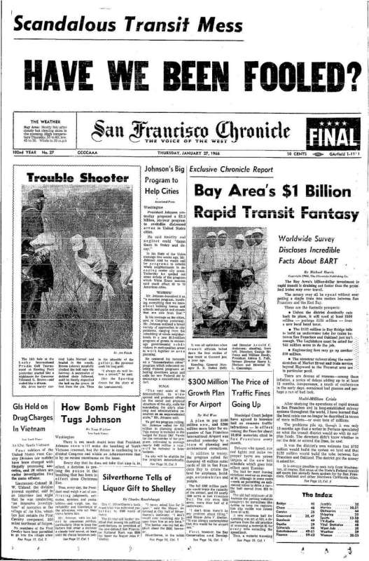 This story from 1966 about BART looks strangely familiar. Image: SFChron
