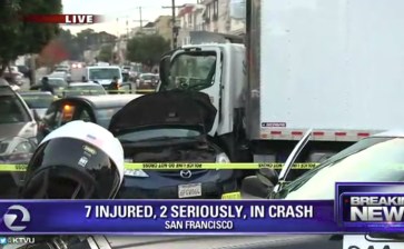 A serious New Year's Day crash put two in the hospital in the Richmond District