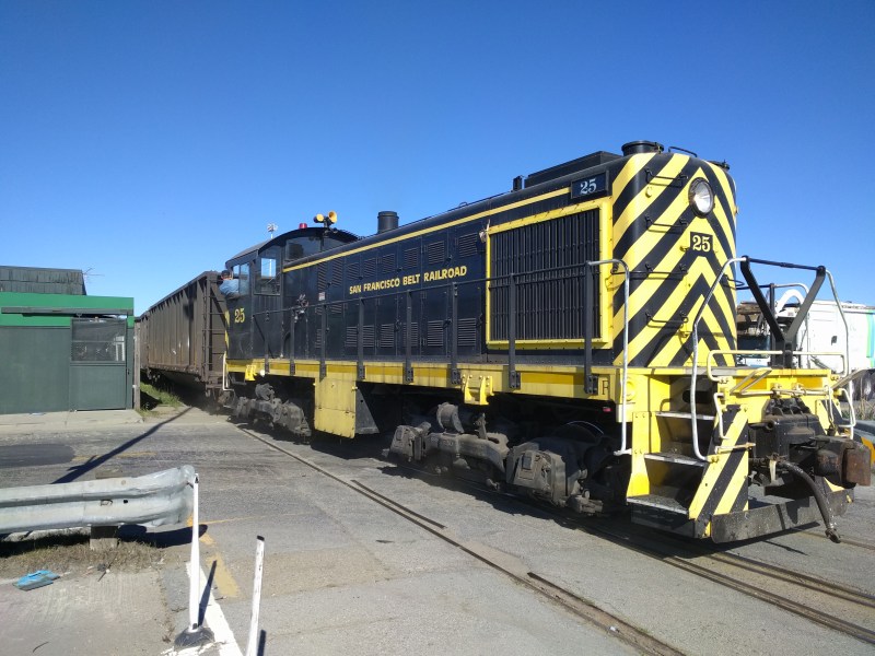 One of the railroad's 75-year-old diesel-electric locomotives. All photos Streetsblog/Rudick unless noted