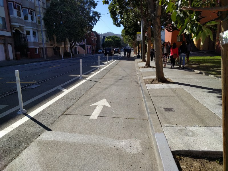 17th Street between Church and Sanchez, the site of multiple bike crashes. All photos Streetsblog/Rudick unless noted