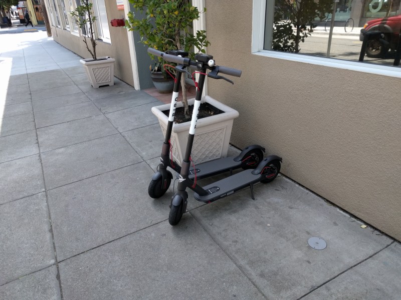 Scooters in Hayes Valley. Photo: Streetsblog/Rudick