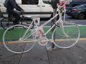 Kate Slattery's memorial ghost bike at 7th and Howard. All photos Streetsblog/Rudick