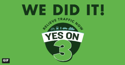 A grab from a GIF from the "Yes on 3" Twitter feed.