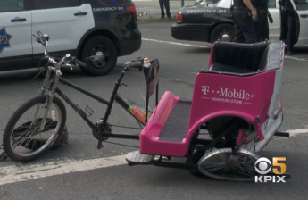 A screen shot from CBS KPIX 5's report.