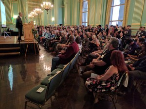 SF Bike Coalition's Brian Wiedenmeier emceed the event. All photos Streetsblog/Rudick unless indicated