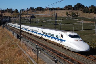 A bullet train traveling through Japan. Photo: Wikimedia Commons