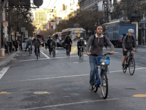 Cyclists on Market Street