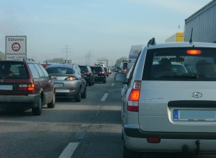 The 'Autobahn' (German for 'Freeway') also has traffic jams