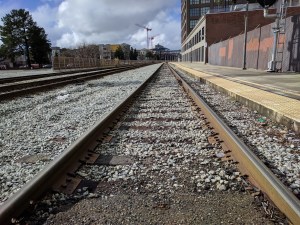 Tracks in Oakland. One way or another, these tracks, and the rest of the national network, will connect to California's HSR system. Photo: Streetsblog/Rudick