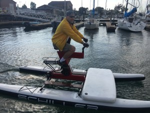 Me riding on the Oakland estuary. Photo: Jessica Schiller
