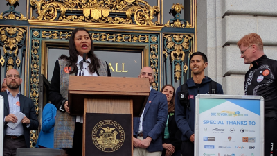 Mayor London Breed called for 20 more miles of protected bike lanes in the next two years. Photos Streetsblog/Rudick unless indicated
