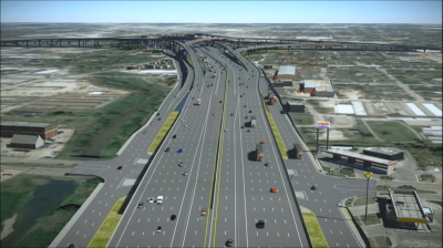 The North Houston Highway Improvement Project will expand already vast swaths of highway through the middle of Houston, displacing homes and businesses and dividing communities. Image: Texas Dept. of Transportation