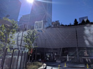 The Transit Center's gondola was the only "transit" on hand Thursday morning. Photos: Streetsblog/Rudick