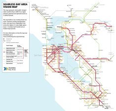 Imagine life in the Bay Area if this were the transit map, complete with integrated fares? Sigh.... Image: Seamless Bay Area