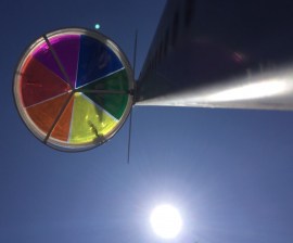 New rainbow halo installations commemorate victims of traffic violence. All photos by Joe Linton/Streetsblog L.A.