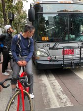 "How is this ok?" asks Paul Valdez, who snapped this picture at the intersection of Sansome and Market