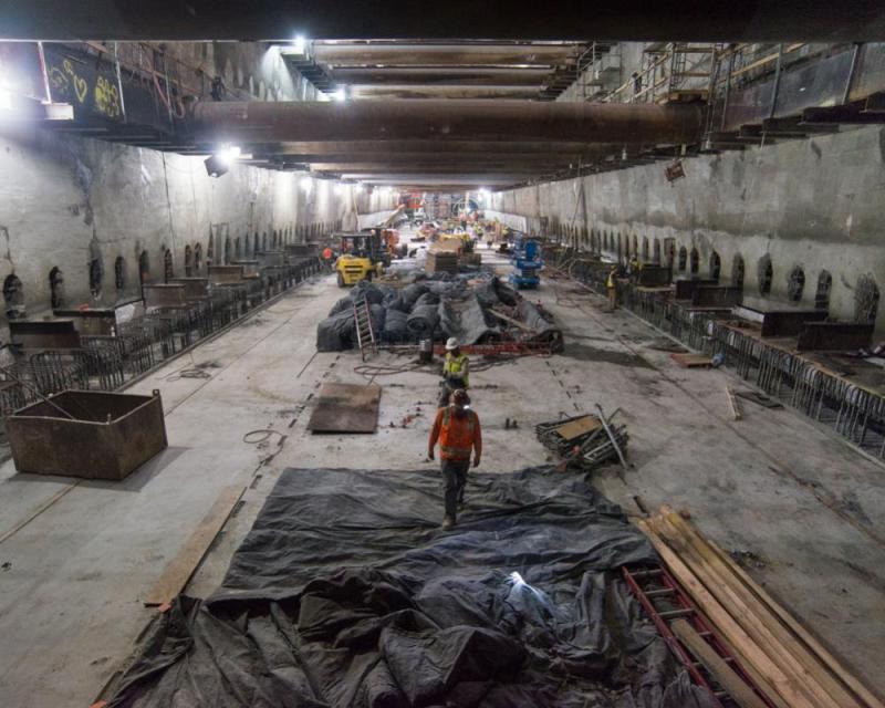 Central Subway construction, photo: SFMTA