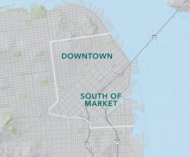 The congestion area for the SFCTA survey. Image: SFCTA