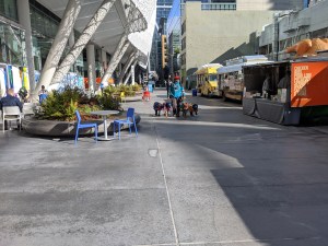 The city wants to turn this tiny stretch of car-free Natoma into a ramp for a parking garage. Photos: Streetsblog/Rudick
