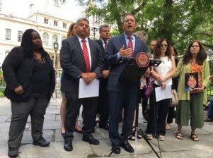 Council Member Brad Lander announced his Reckless Driver Accountability Act in 2018. File photo.