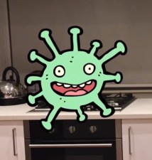 Virus captured from CDC video "Coronavirus Explained! (for kids)"