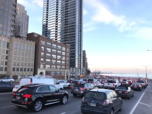 Typical evening rush-hour traffic on Lake Shore Drive. Photo: John Greenfield