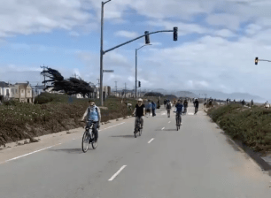 San Francisco's Great Highway after it was given the "freeways to boulevard" treatment in April, 2020. Photo: Matt Brezina's twitter