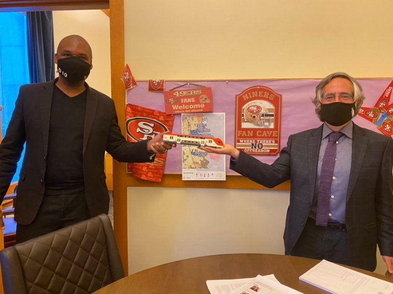 A 'victory' photo for political hackery, tweeted by Walton and Peskin after Tuesday's vote.