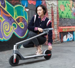The foldable Unagi scooter. Photo: Unagi