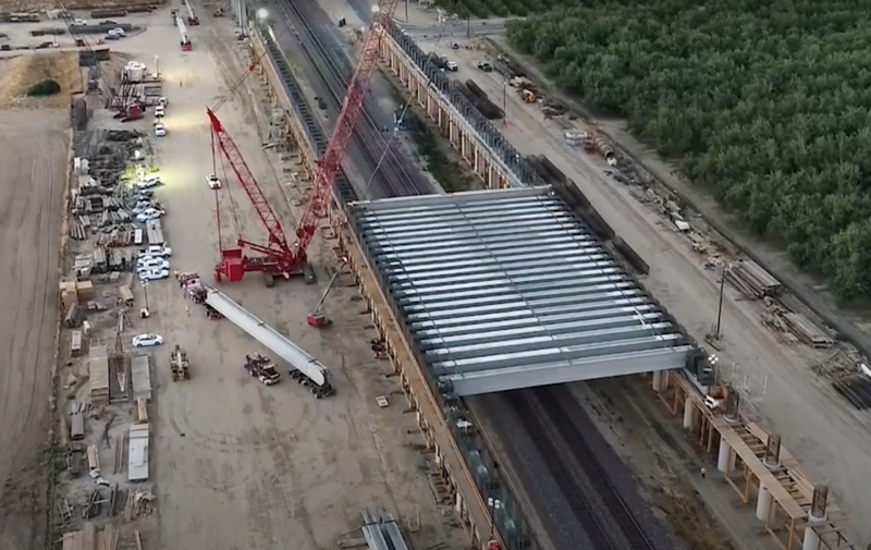 A recent image of the Wasco viaduct, one of the many construction sites that are part of California HSR. Photo: CAHSRA