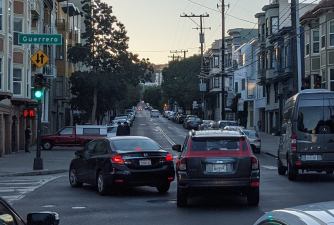 A shot of the Jeep, license #AB31H94, driven by the motorist who hit Glauser at 15th and Valencia and then fled the scene. Photo: Glauser