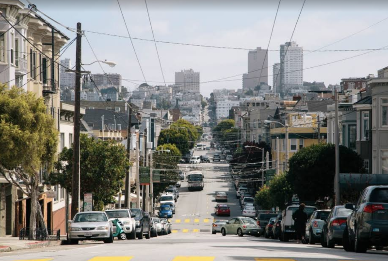 Cow Hollow. SFMTA rents out residential parking spots for a sliver of their market value. Photo: Google Maps