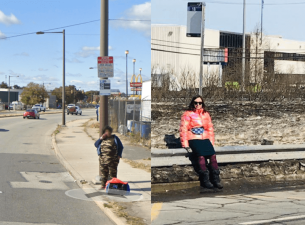Would you rather race across a truck-clogged road in Philly to catch the bus, or wait in the mud on the side of a French Canadian highway?