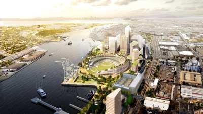 A rendering of the proposed ball park. Image: MLB